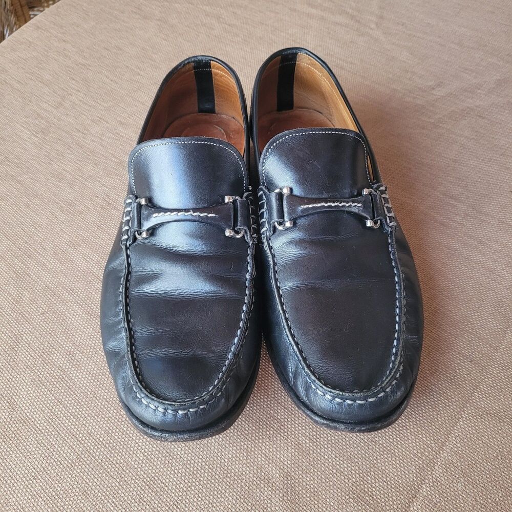 Santoni Men’s Italian Brown Leather Loafers Size 10.5 D Horsebit